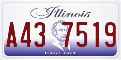 IL license plate A437519
