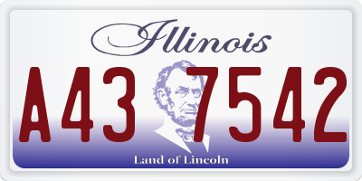 IL license plate A437542