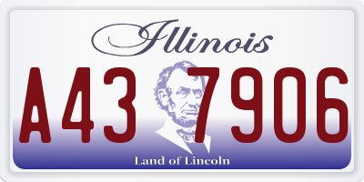 IL license plate A437906