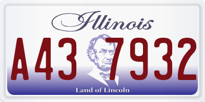 IL license plate A437932