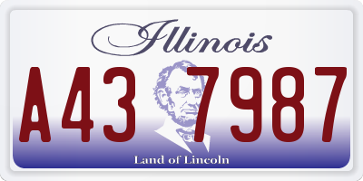 IL license plate A437987