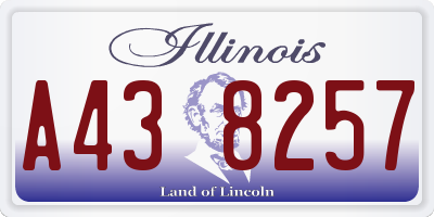 IL license plate A438257