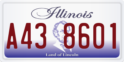IL license plate A438601