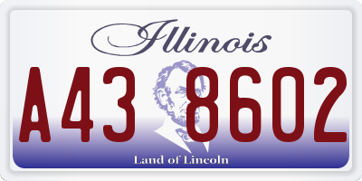 IL license plate A438602