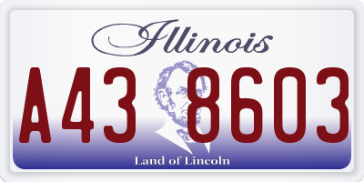IL license plate A438603