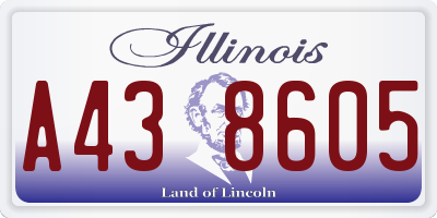 IL license plate A438605