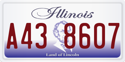 IL license plate A438607