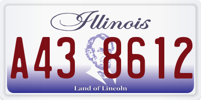IL license plate A438612