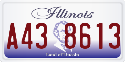 IL license plate A438613