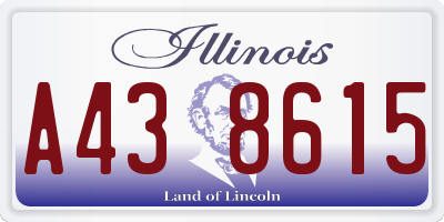 IL license plate A438615