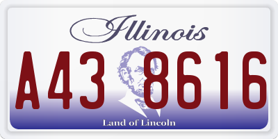 IL license plate A438616