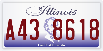 IL license plate A438618