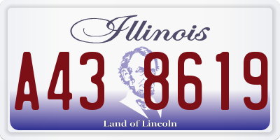 IL license plate A438619
