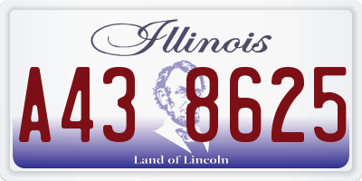 IL license plate A438625