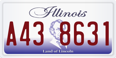 IL license plate A438631