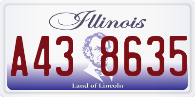 IL license plate A438635