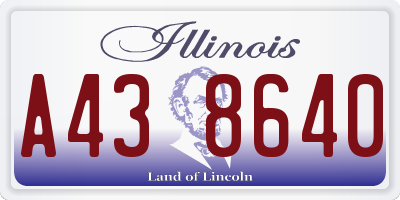IL license plate A438640