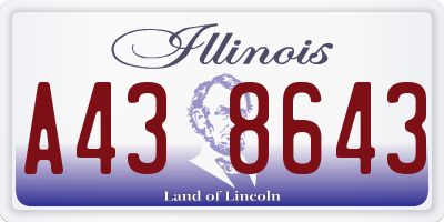 IL license plate A438643