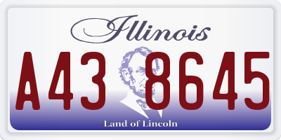 IL license plate A438645