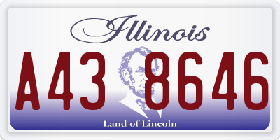 IL license plate A438646