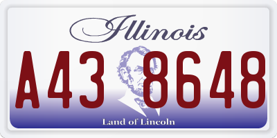 IL license plate A438648