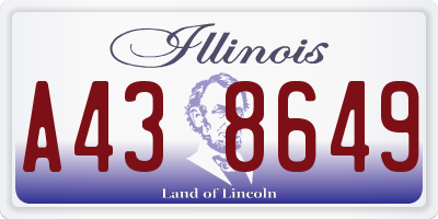 IL license plate A438649