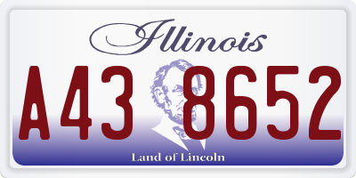 IL license plate A438652