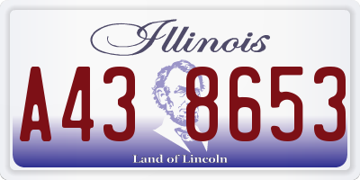 IL license plate A438653