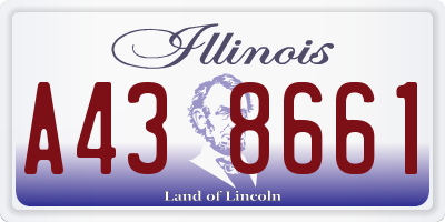 IL license plate A438661