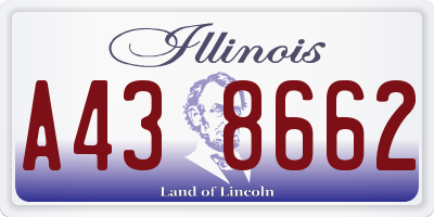 IL license plate A438662