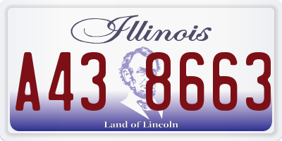 IL license plate A438663