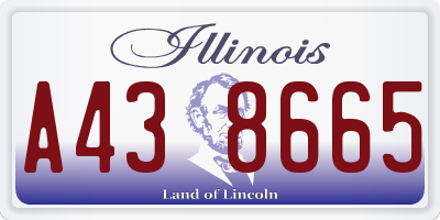 IL license plate A438665