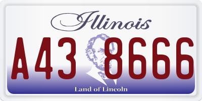 IL license plate A438666