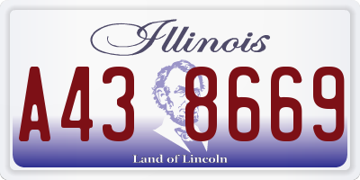IL license plate A438669