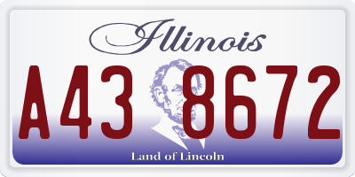 IL license plate A438672