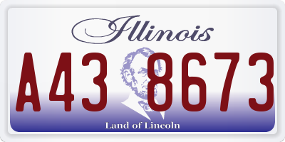 IL license plate A438673