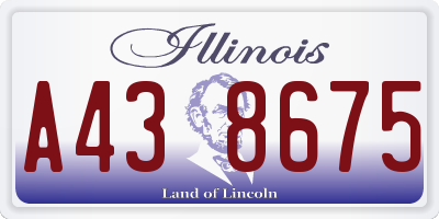 IL license plate A438675