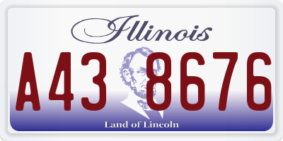 IL license plate A438676