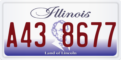 IL license plate A438677