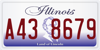 IL license plate A438679
