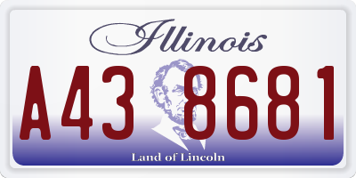 IL license plate A438681