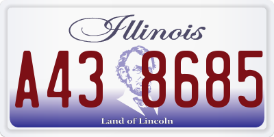 IL license plate A438685