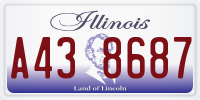 IL license plate A438687