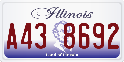 IL license plate A438692