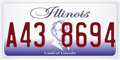 IL license plate A438694