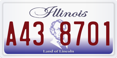 IL license plate A438701