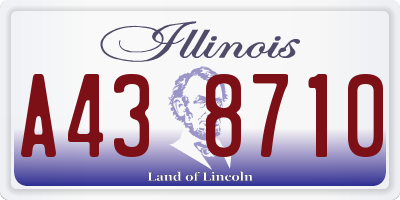 IL license plate A438710
