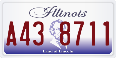 IL license plate A438711