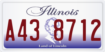 IL license plate A438712
