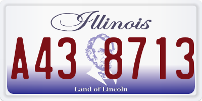 IL license plate A438713